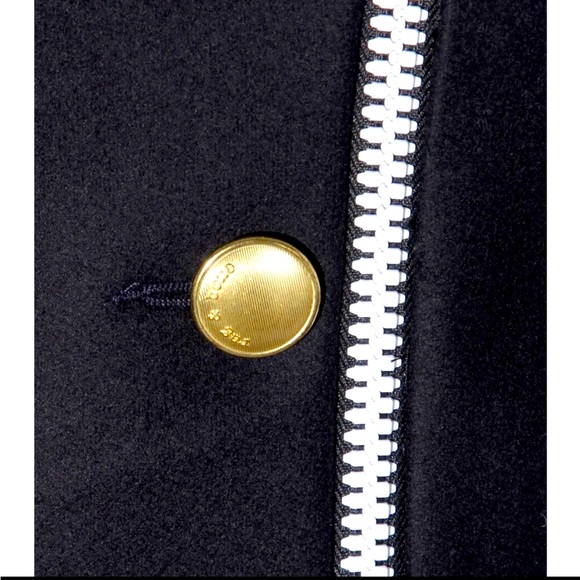 RAG & BONE Sullivan Shearling Collar Double Breasted Wool Coat Zip Jacket *SZ 8 - Picture 4 of 10